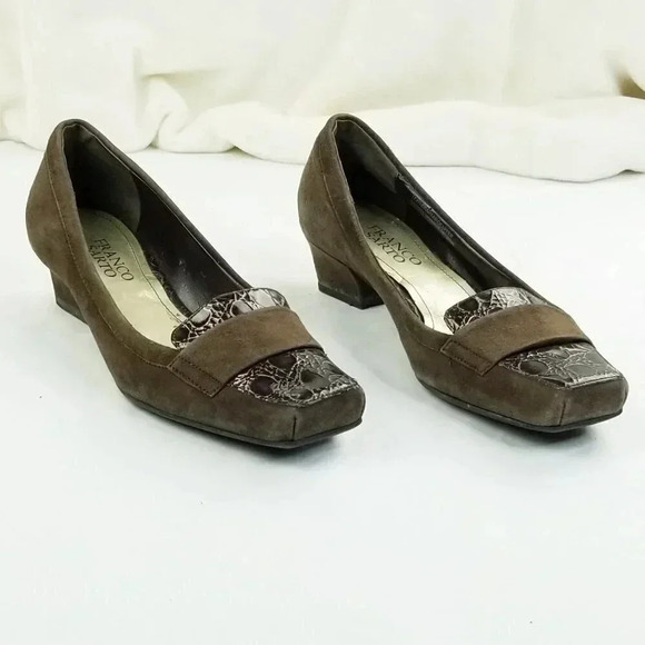 Franco Sarto 6.5M Pacer Suede Croc/Animal Print - Picture 8 of 12